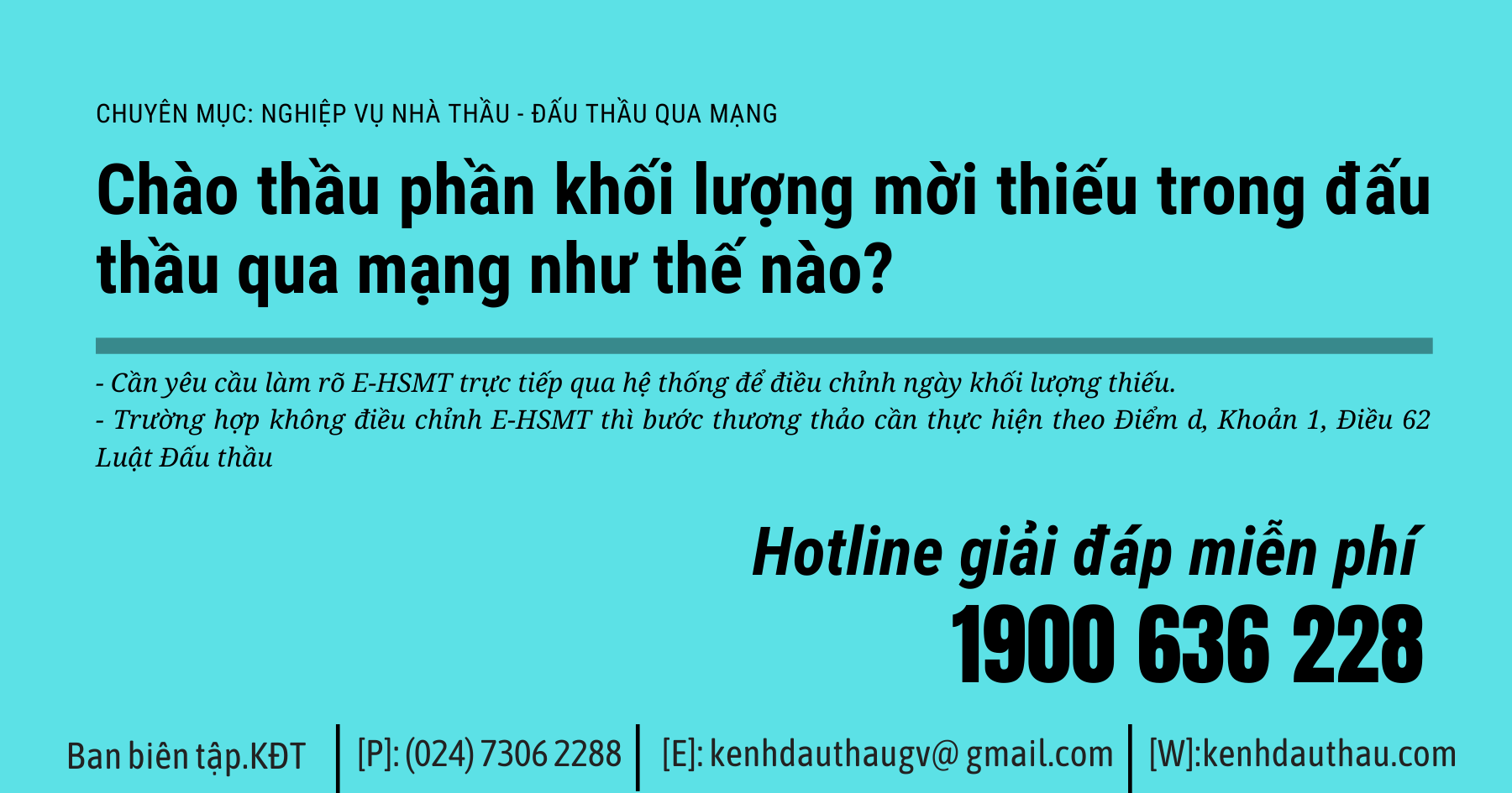 Chào thầu phần khối lượng thiếu khi đấu thầu qua mạng