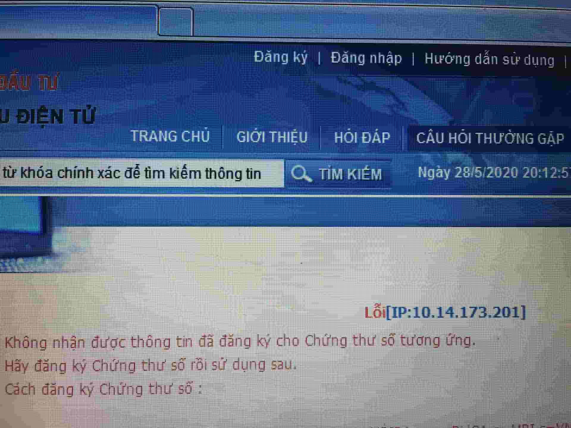 Lỗi không nhận được thông tin chứng thư số - Bạn cần thực hiện lại bước 4 đăng ký thêm người dùng (1)