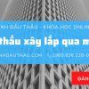 Mời thầu qua mạng (4) Xây lắp