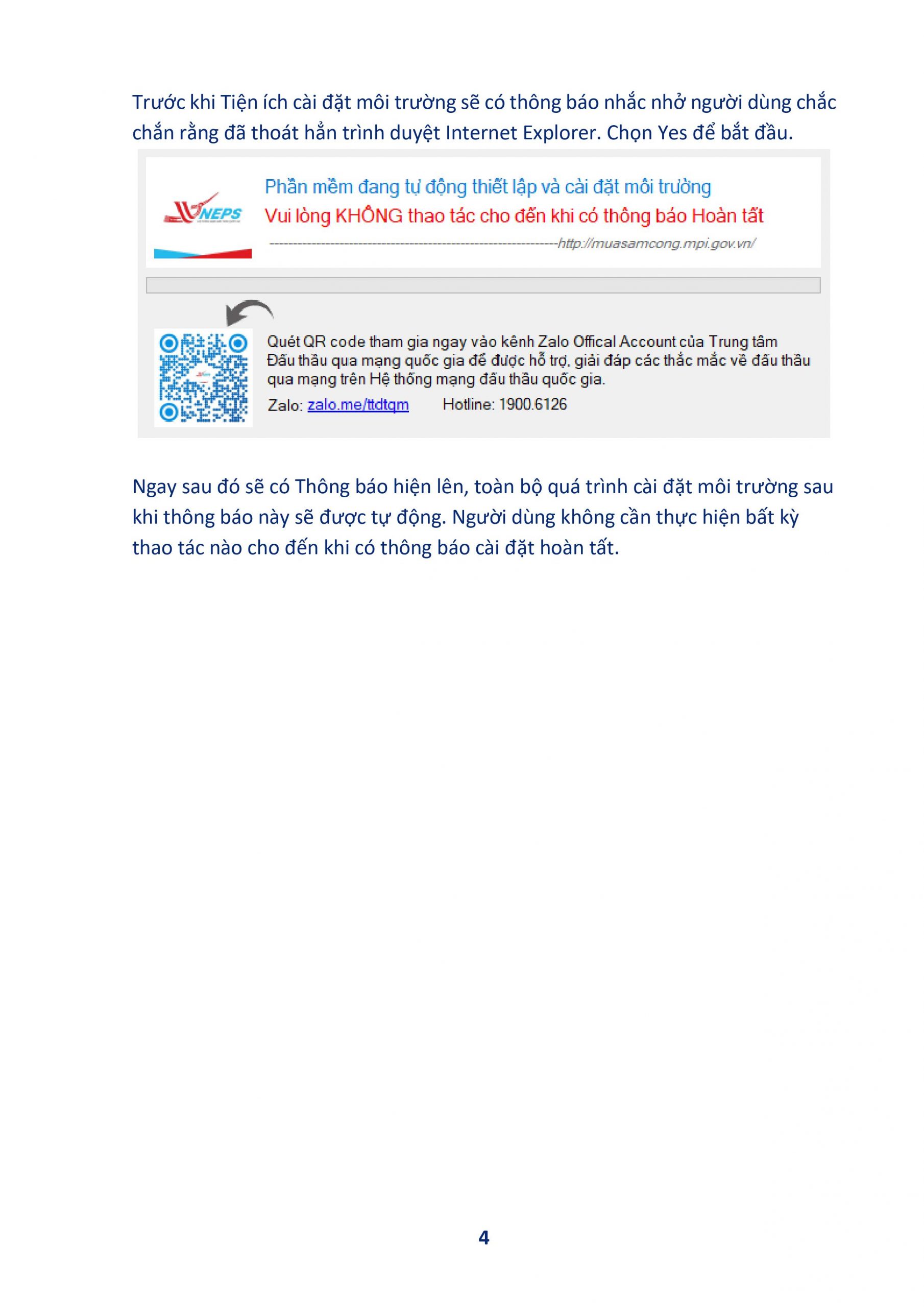 cài đặt môi trường máy tính chuẩn hệ thống mạng đấu thầu quốc gia